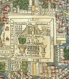Detail of Hernán Cortés’s ‘Map of Tenochtitlan’ (1524)